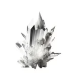 a silver crystal on a white background