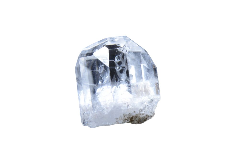 white topaz on white background