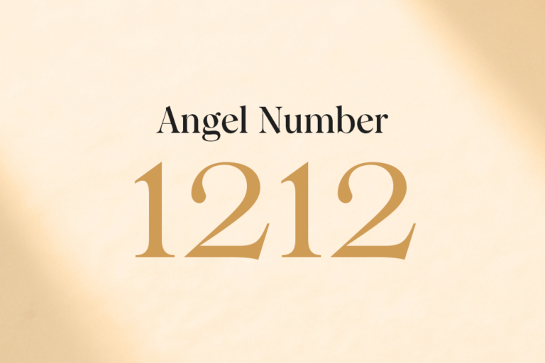angel number 1212 on beige background