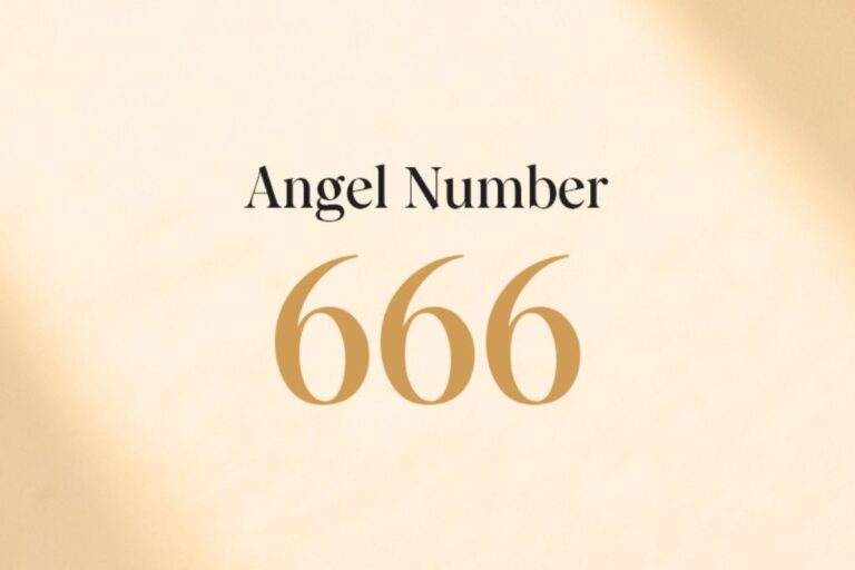 angel number 666 written on a beige background