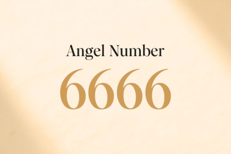 angel number 6666 written on a beige background