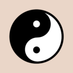 A custom graphic Icon for a yin yang symbol