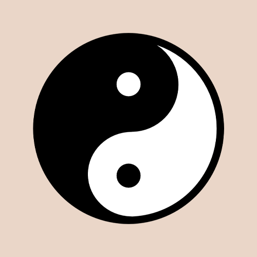 A custom graphic Icon for a yin yang symbol