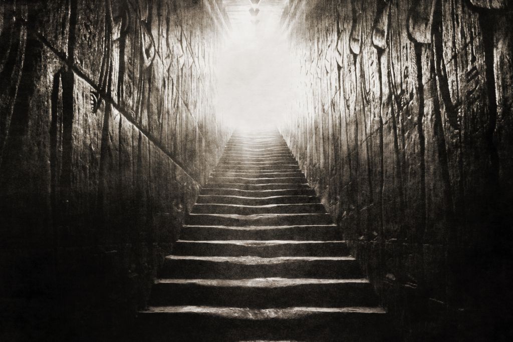 A stairway leading to the light
