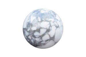 Howlite on a white background