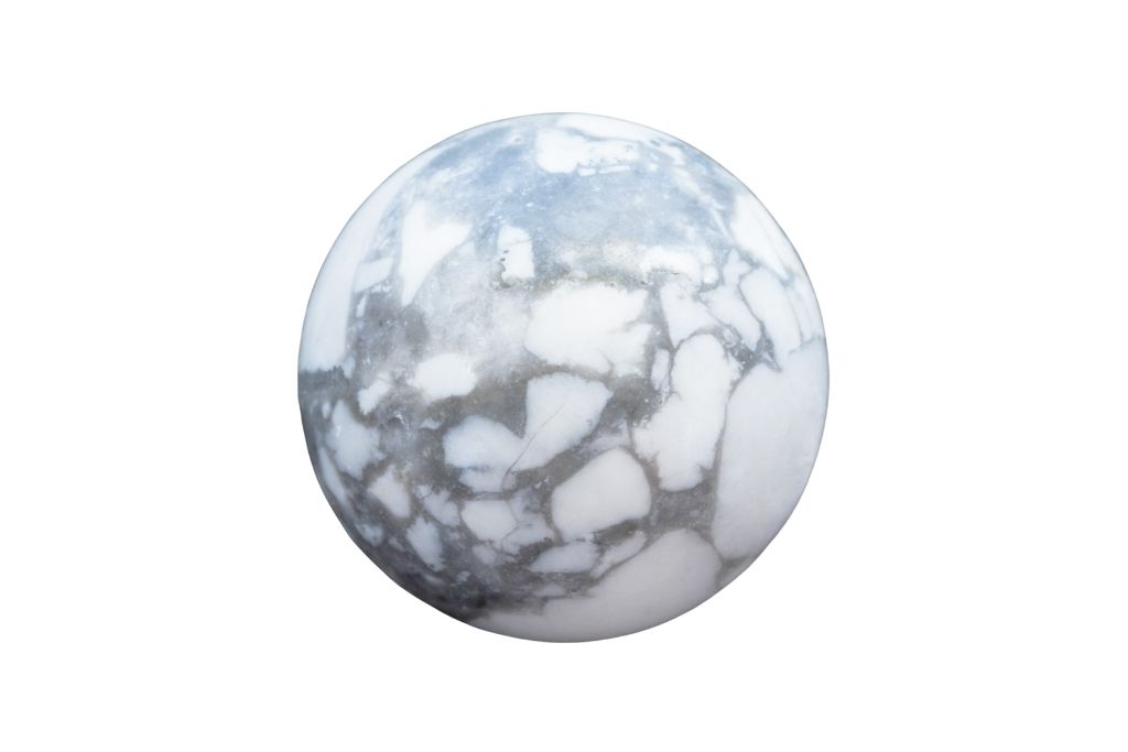 Howlite on a white background