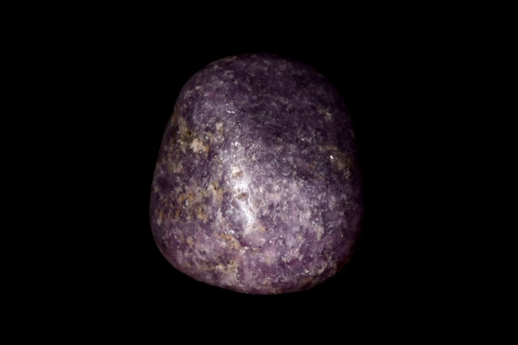 Lepidolite on a dark background