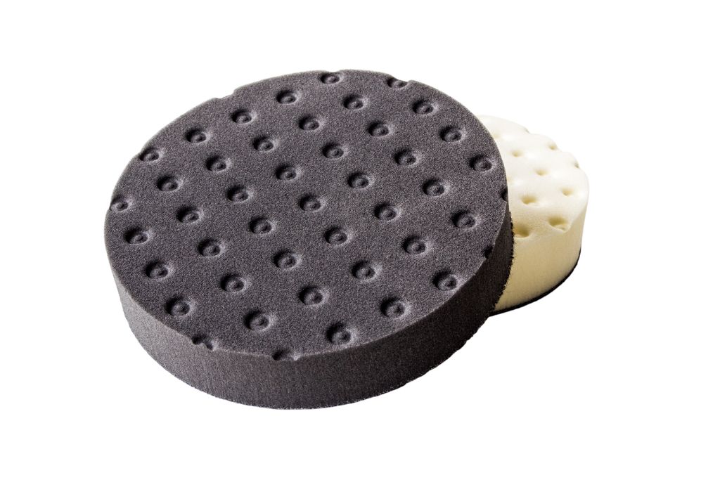 Polishing pads on a white background