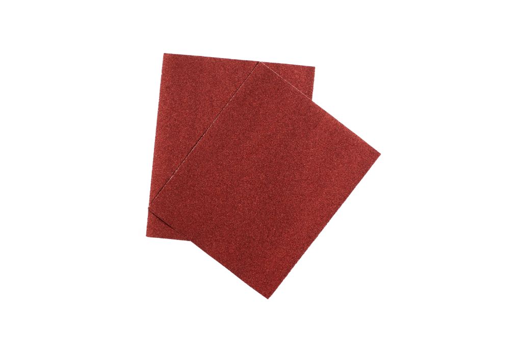 A Red Sandpaper on a white background