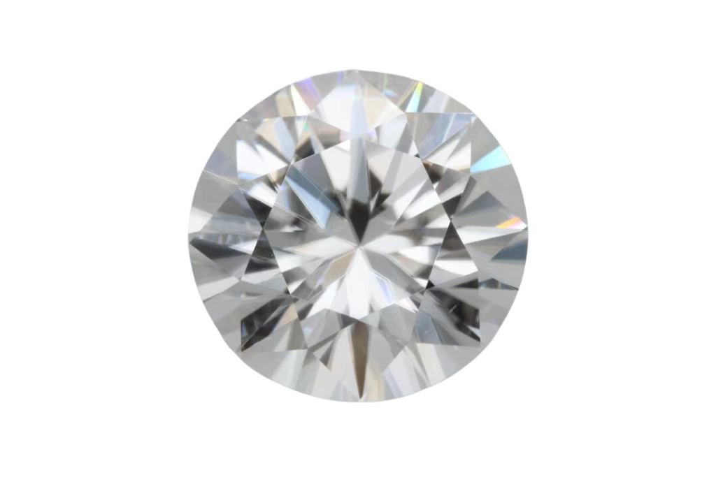 A white Zircon on a white background