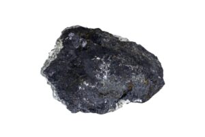 galena chunk on white background