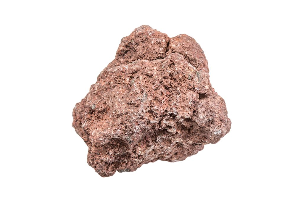 lava rock chunk on white background