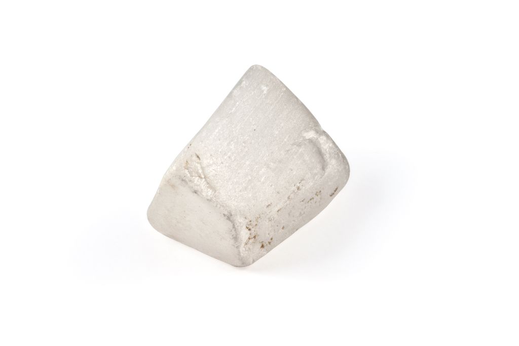 ulexite stone on white background
