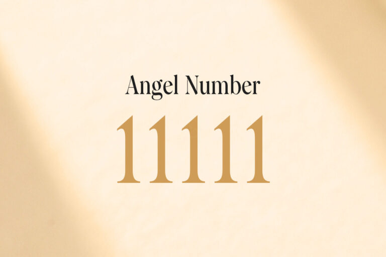 angel number 11111 on beige background