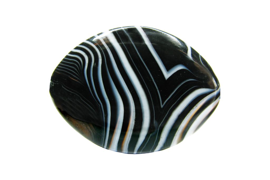 Black Agate on white background