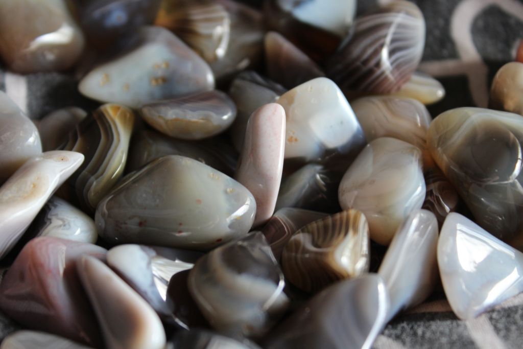 Tumbled Botswana Agate crystals