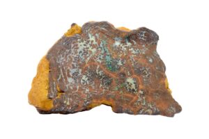 A boulder Opal on a white background