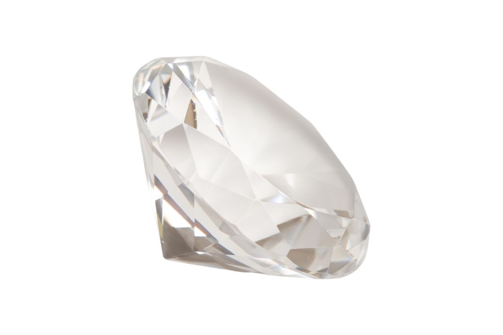 A diamond on a white background