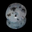 Dendritic Opal on a black reflective background