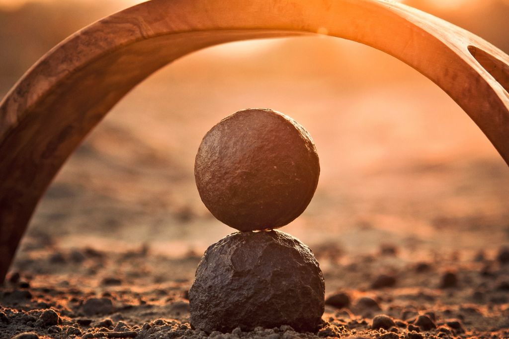 A Boji stone on a boji stone in nature