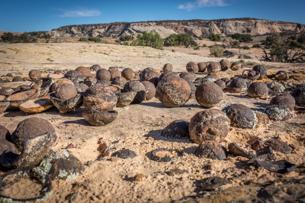 Moqui Marbles AKA Boji Stones on the ground