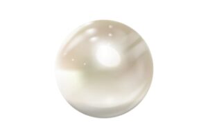 A pearl on a white background