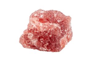 Strawberry Quartz (Cherry Quartz) on a white background