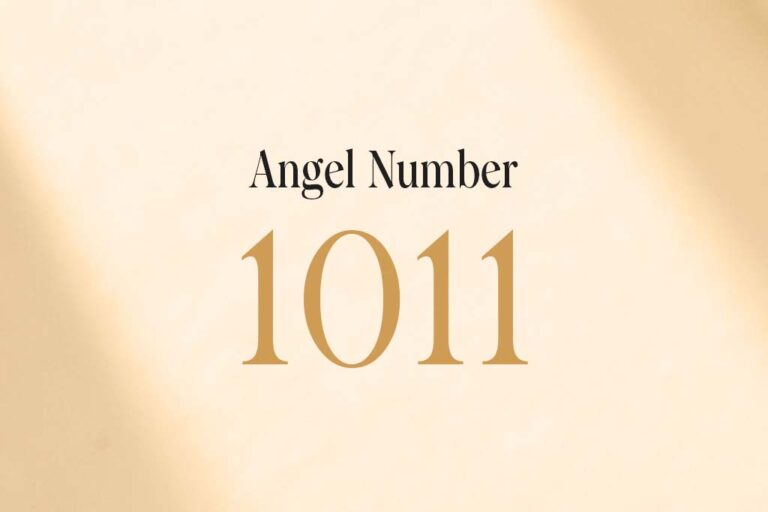 angel number 1011 written on a beige background