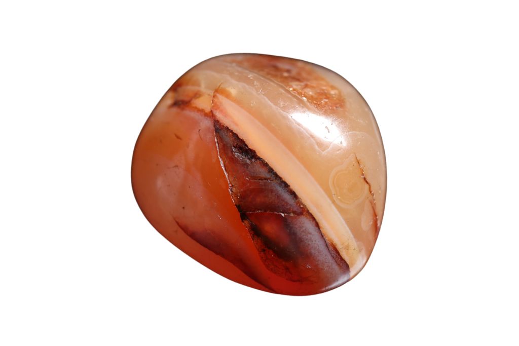 Carnelian Agate on a white background