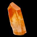 A lemurian quartz on a black background