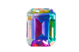 Mystic Topaz on white background