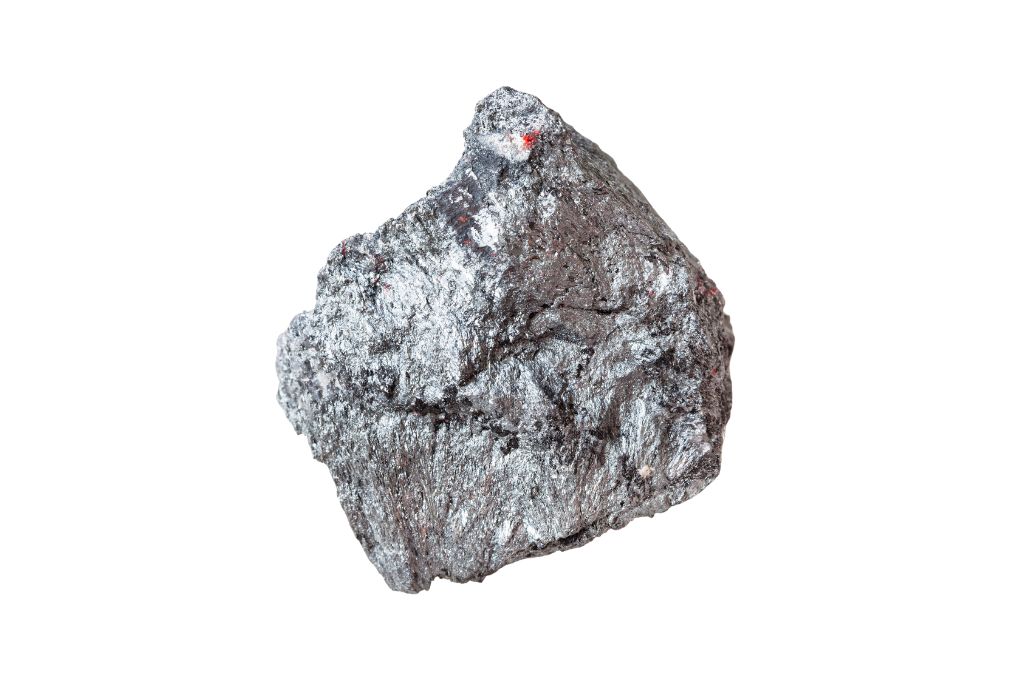 Rough or raw stone on a white background
