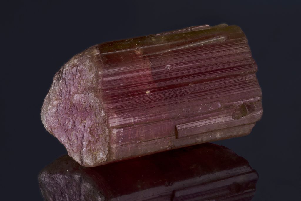 Rubellite on a dark background