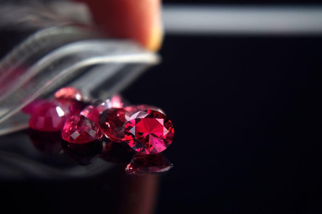 Polished Spinel Crystals on a table