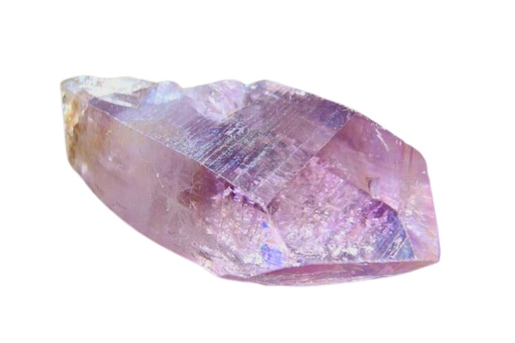 Vera Cruz Amethyst crystal on a white background