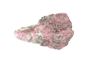 Clinozoisite on white background