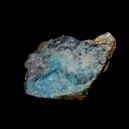 lazulite chunk on black background