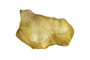 libyan desert glass on white background