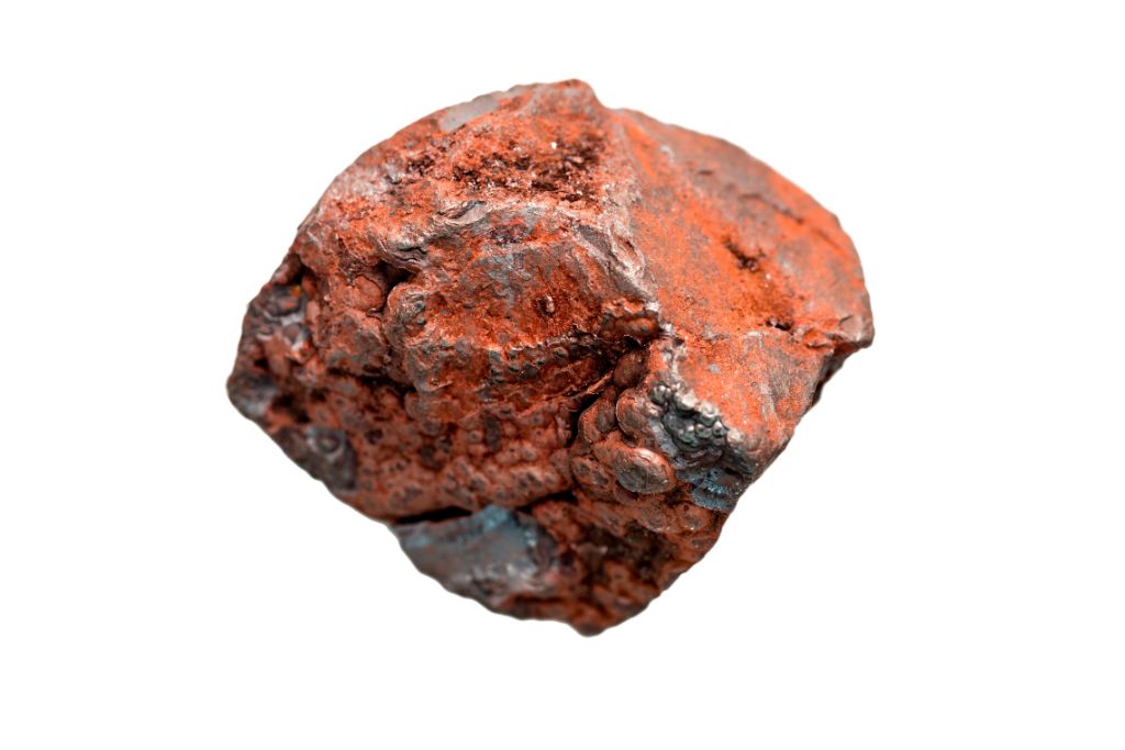 a red hermatite on a white background