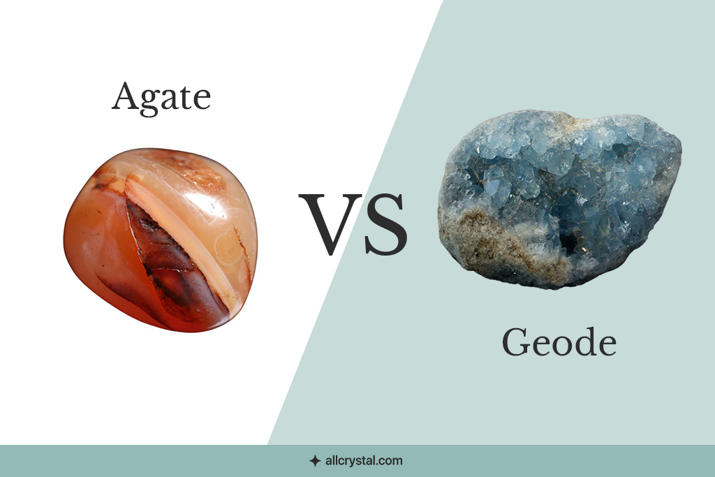 A custom featured graphic for Agate vs Geode