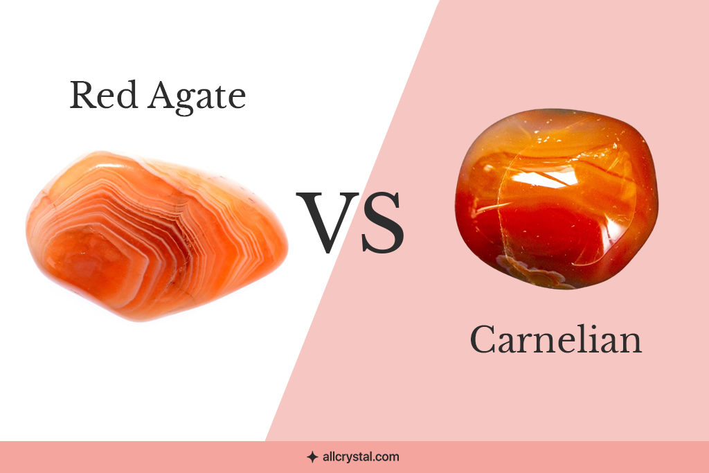 A custom featured graphic for red agate vs carnelian