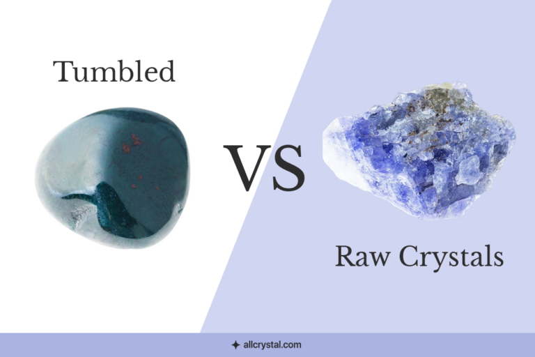 A custom featured graphic for tumbled vs raw