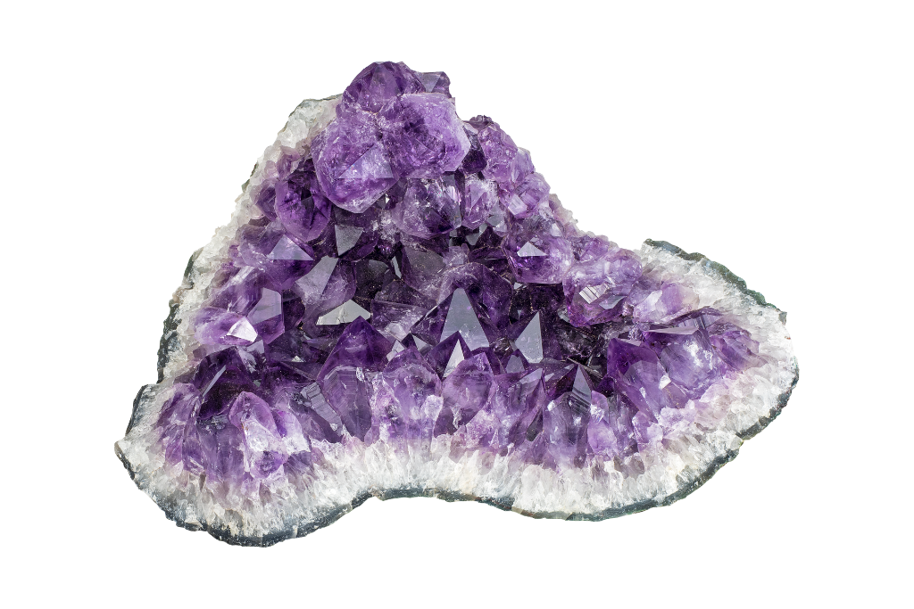 amethyst on white background