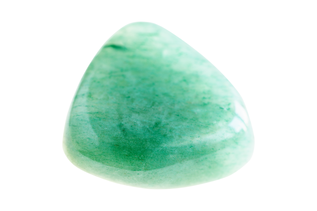 aventurine on white background