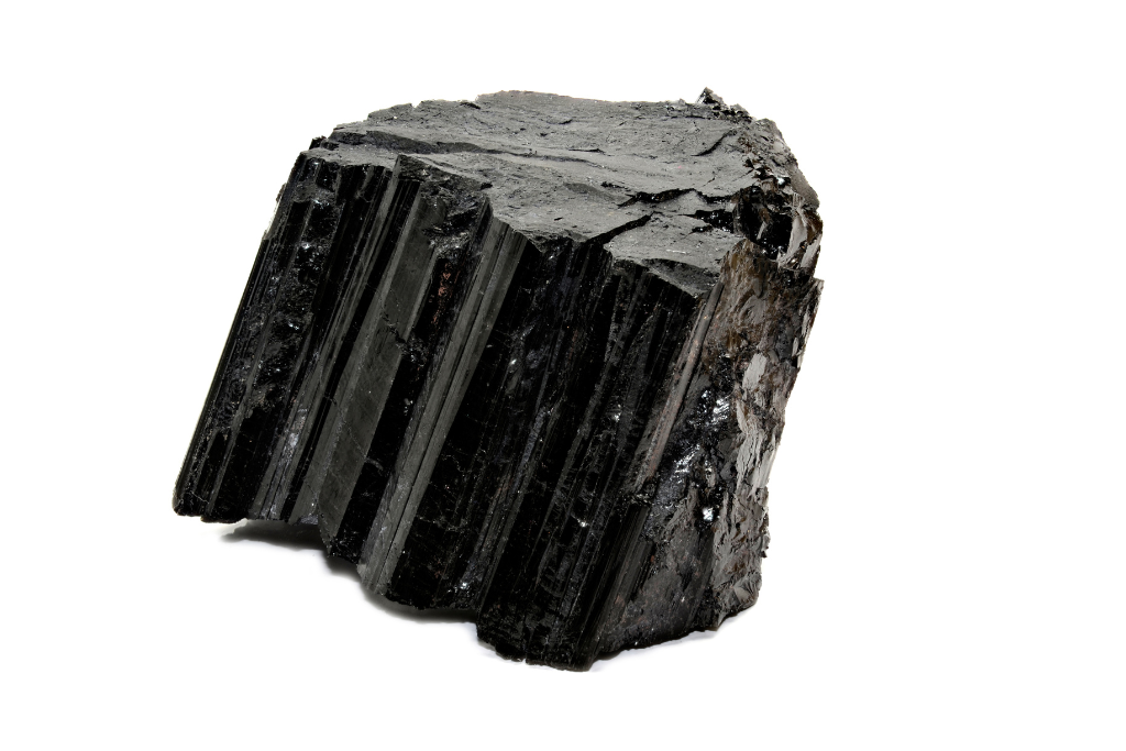 Black Tourmaline in white background