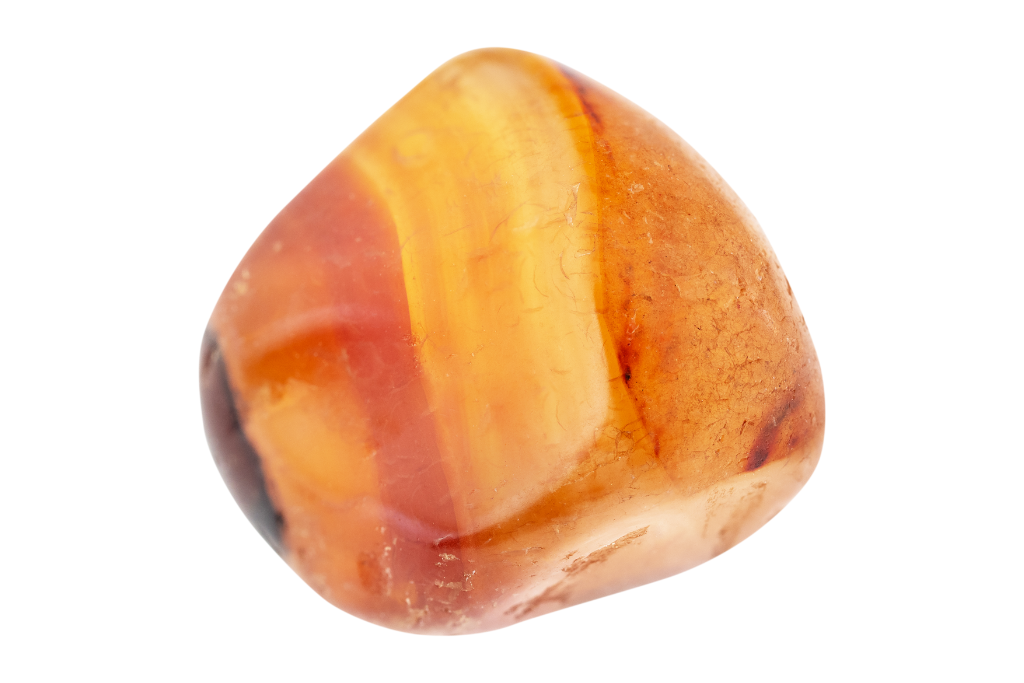 carnelian on white background