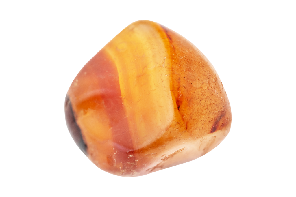 Carnelian on a white background