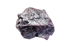 A Cuprite crystal on a white background