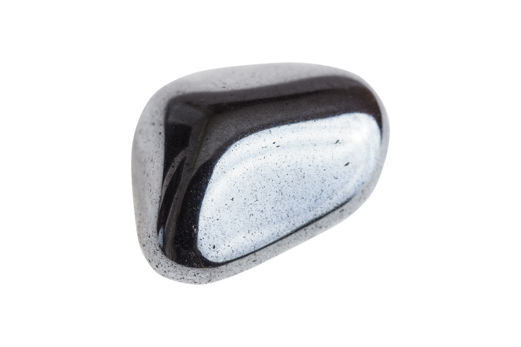 Hematite on a plain white background 