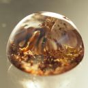 Lodolite aka Lodalite crystal on a brownish background